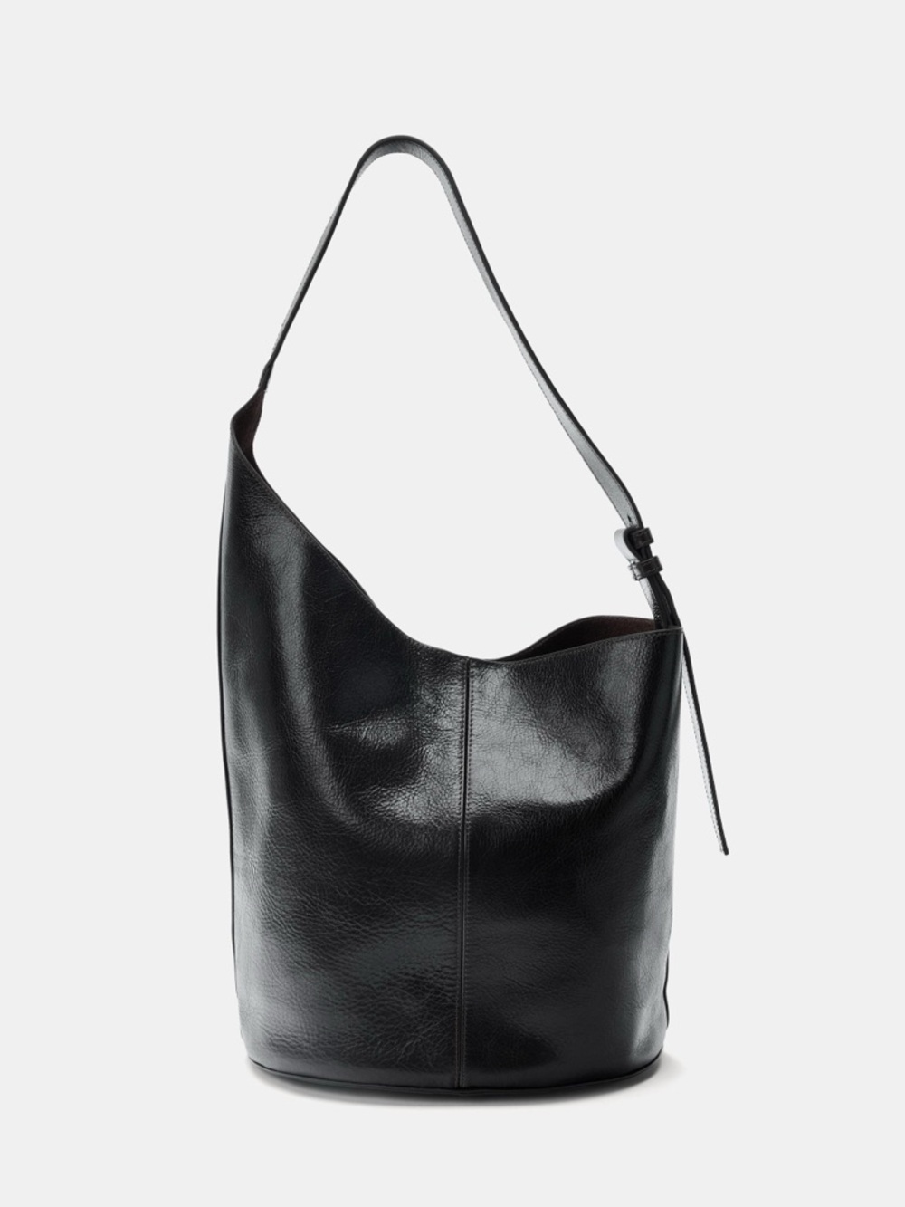 Zara Asymmetrical Leather Shoulder Bag